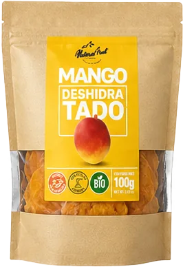 Empaque de mango deshidratado Natural Fruit de 100 gramos